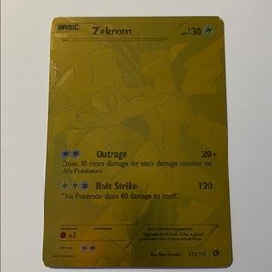 Gold Zekrom 115/113 secret rare Pokémon card